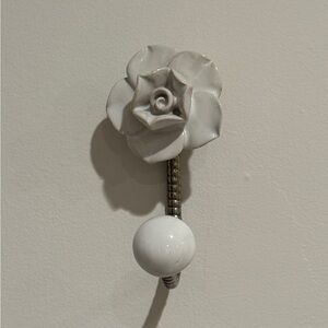 Anthropologie White Flower Wall Hook